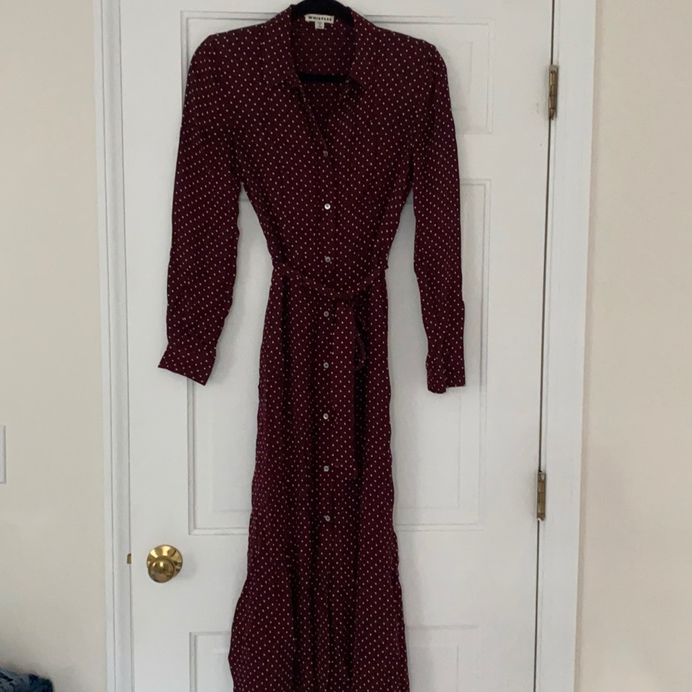 Whistles Margot Spot polka dot dress sz US4 UK8